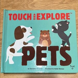 Touch and Explore Pets Book - Brown and Blue